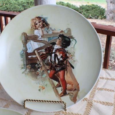 Lot #202: Vintage Set of (3) Fine China Children Playing Scenes Plate Series