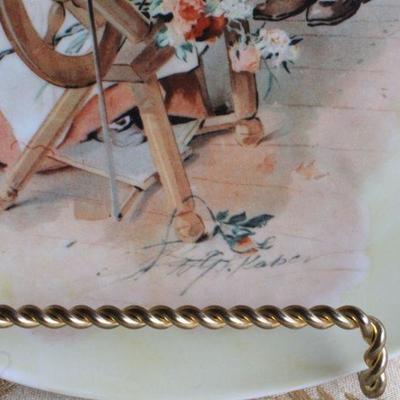 Lot #202: Vintage Set of (3) Fine China Children Playing Scenes Plate Series