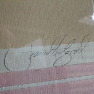 Lot #205: Vintage "IRIS" Original Signed Fine Art Framed 16.5" x 20.5" 