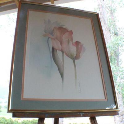 Lot #207: Vintage OSCAR TEJEDA Original Fine Art Framed SIGNED 25" x 31"
