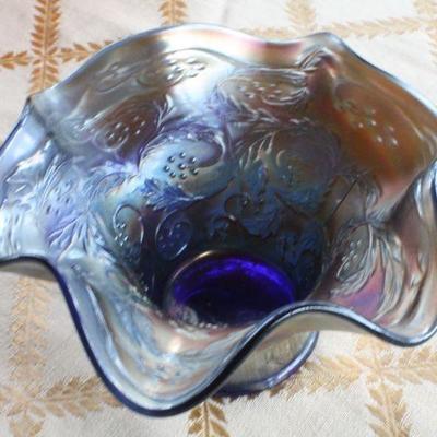 Lot #209: Pair of (2) Vintage Carnival Art Glass Creations