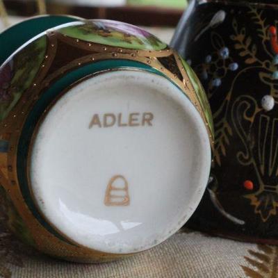 Lot #212: Assorted Vintage Small Pitchers and Vessel ( Hand Decorated/Painted )