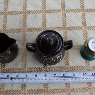 Lot #212: Assorted Vintage Small Pitchers and Vessel ( Hand Decorated/Painted )