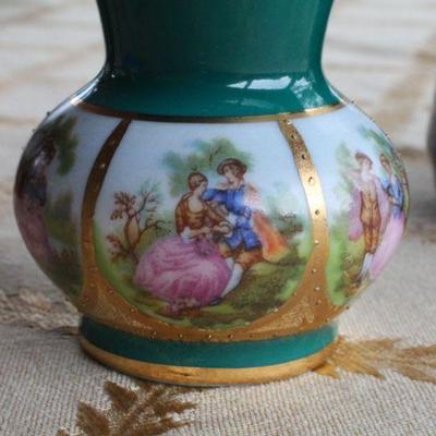 Lot #212: Assorted Vintage Small Pitchers and Vessel ( Hand Decorated/Painted )