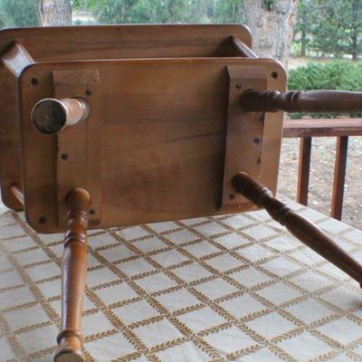 Lot #218: Vintage Mid Century Modern 2-Tier Side Table 22" x 19.5" x 13"