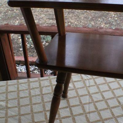 Lot #218: Vintage Mid Century Modern 2-Tier Side Table 22" x 19.5" x 13"