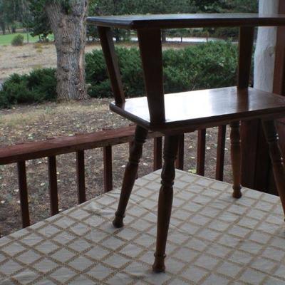 Lot #218: Vintage Mid Century Modern 2-Tier Side Table 22" x 19.5" x 13"