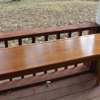 Lot #221: Vintage Mid Century Modern MADE IN DENMARK Console Table 50" x 14" x 28"