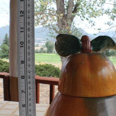 Lot #231: Vintage Large Pear Ceramic Container w/ Lid by SAKURAâ„¢