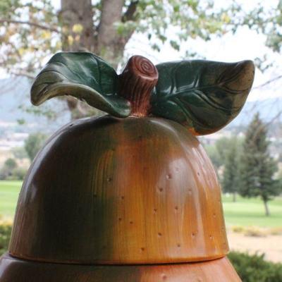 Lot #231: Vintage Large Pear Ceramic Container w/ Lid by SAKURAâ„¢