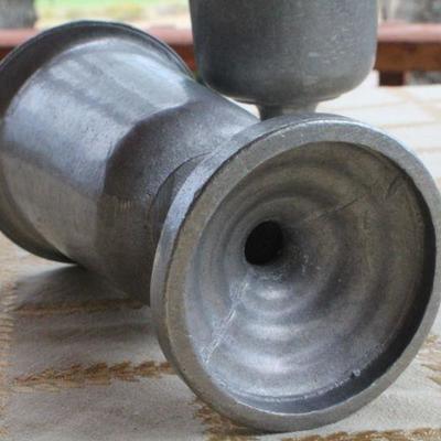 Lot #232: Pair of Vintage Pewter Goblets