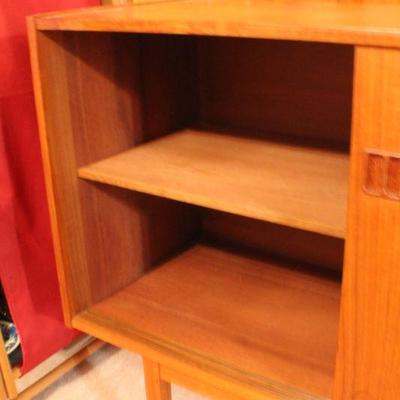Lot #233: Vintage Mid Century Modern MADE IN DENMARK Sliding Door 4 Drawer Buffet 59" x 16" x 30.5" 