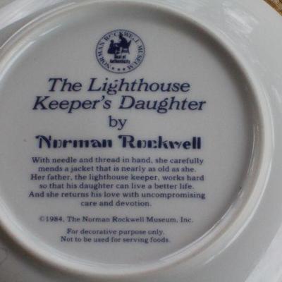 Lot #235: Vintage Group 1980's NORMAN ROCKWELL Design Coffee Cups w/ Large Plate