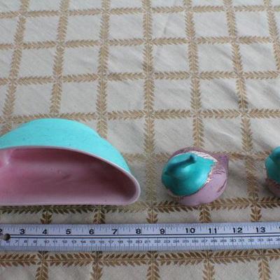 Lot #238: Vintage Group of (2) Birds and One Dish by MADDUX of CALIFORNIA