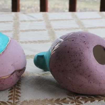 Lot #238: Vintage Group of (2) Birds and One Dish by MADDUX of CALIFORNIA