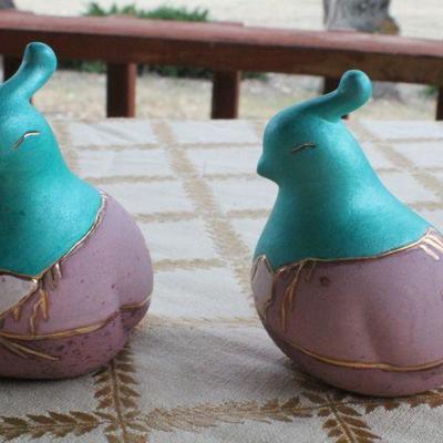 Lot #238: Vintage Group of (2) Birds and One Dish by MADDUX of CALIFORNIA