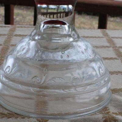 Lot #246: Vintage Oil Lamp w/ Thick Glass Shade 16" Tall