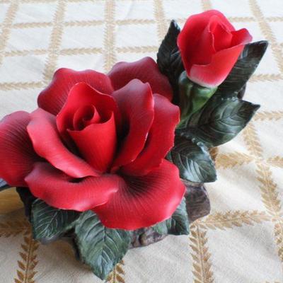 Lot #247: Vintage Rose Bouquet Porcelain Creation 
