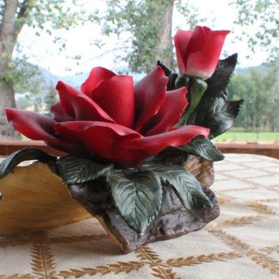 Lot #247: Vintage Rose Bouquet Porcelain Creation 