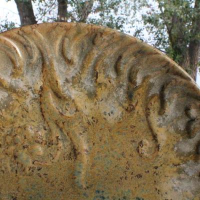 Lot #253: Large Decorative Raku Style Plate