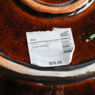 Lot #253: Large Decorative Raku Style Plate