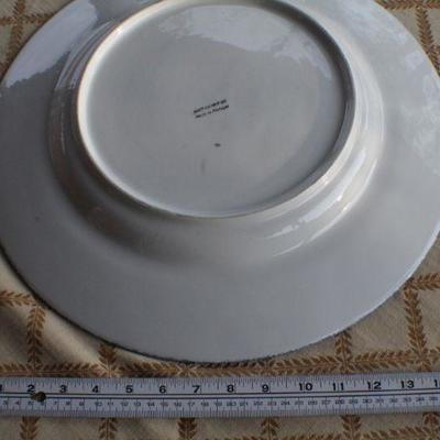 Lot #254: Vintage Hand Painted MADE IN PORTUGAL Large Serving Plate 