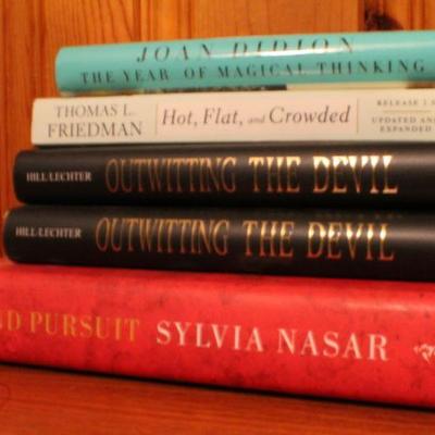 Lot #258: Group of Assorted Hardback Books (feat Napoleon Hill "Outwitting the Devil")