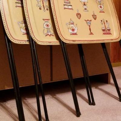 Lot #269: (3) Vintage Mid Century Modern Dining Trays