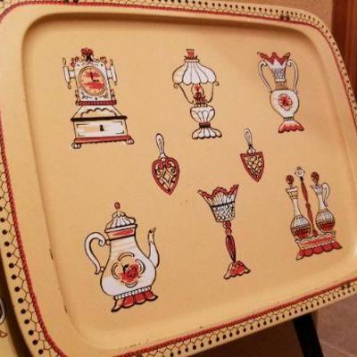 Lot #269: (3) Vintage Mid Century Modern Dining Trays