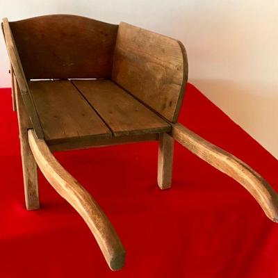 Antique French Wooden Cart