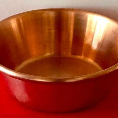 French Copper Pan With Galvanized Steel Handles