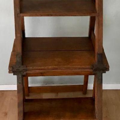 Antique French Wooden Chair/Ladder
