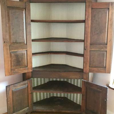 Antique Corner Hutch