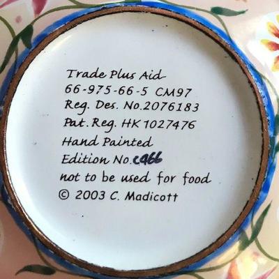 Lot Of Eleven Hand Painted Miniature Enamel Teapots