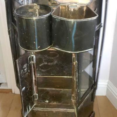 Vintage Brass Beverage Cart From Singapore
