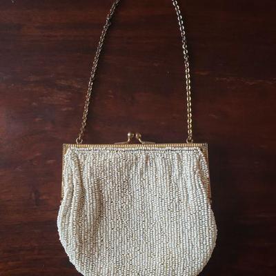 Lot 275: Antique Seed Beaded And Needlepoint Purse