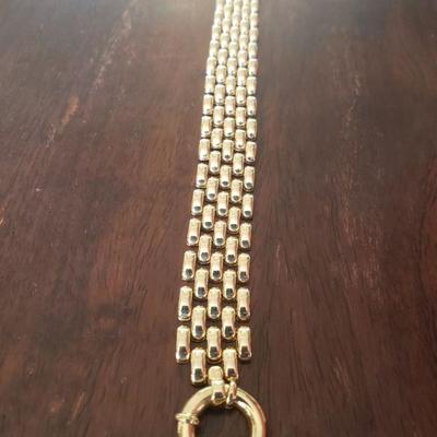 Lot 285:   14k Yellow Gold Link Bracelet (6.75")