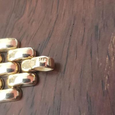 Lot 285:   14k Yellow Gold Link Bracelet (6.75")