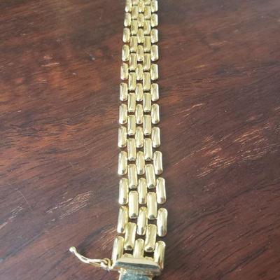 Lot 286: 14k Yellow Gold Link 7" Bracelet (Italy) 