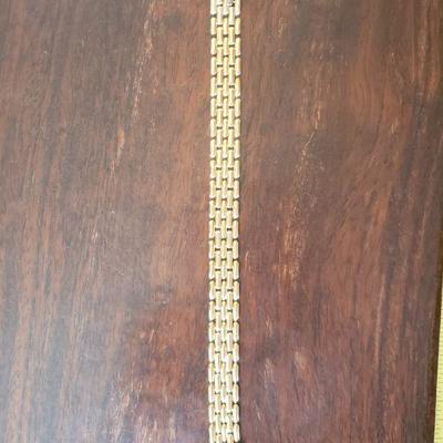 Lot 286: 14k Yellow Gold Link 7" Bracelet (Italy) 