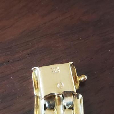 Lot 286: 14k Yellow Gold Link 7" Bracelet (Italy) 