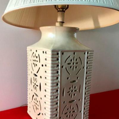 White Porcelain Lamp From Singapore
