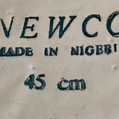Nigerian Head Carrying Enamel Tray Good Luck To You