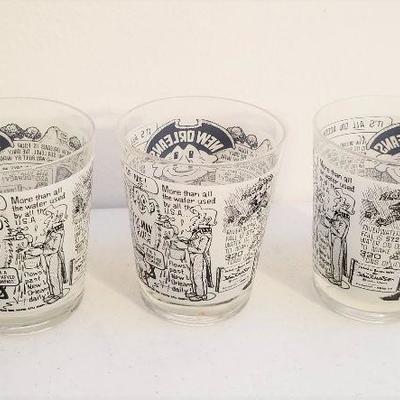 Lot #96  Three Vintage New Orleans John Chase Bar Glasses