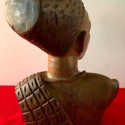 African (Congo) Wooden Sculpture Of Figure With Hat