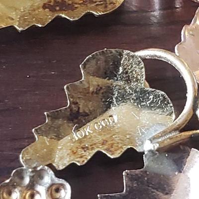 LOT 291: 10k Black Hills Gold Earrings 