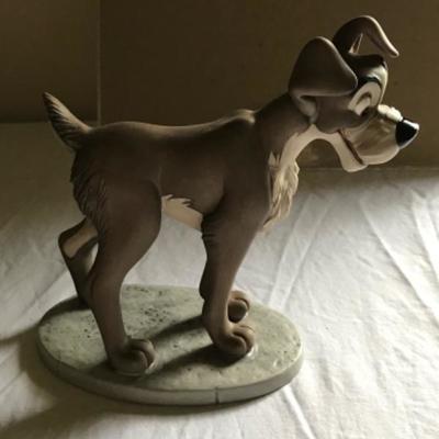 Lot#164 Disney Classics Lady And The Tramp Sculptures  And Print