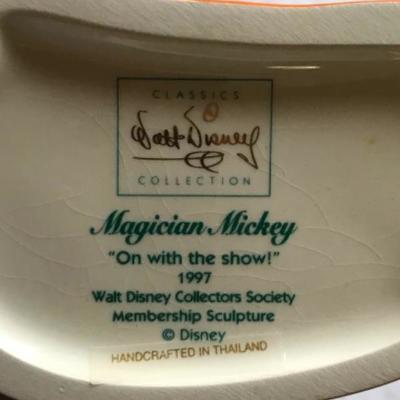 Lot #165 Disney Classics Magician Mickey Porcelain Sculpture  And Holiday Ornament 