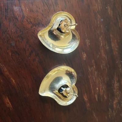 Lot 294: 14k Yellow Gold (2 part) Earrings