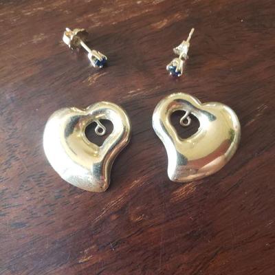 Lot 294: 14k Yellow Gold (2 part) Earrings